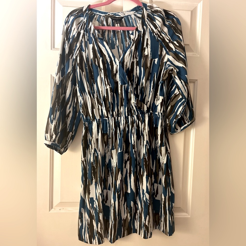 Banana Republic Blue and White Patterned dress